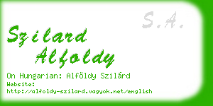 szilard alfoldy business card
